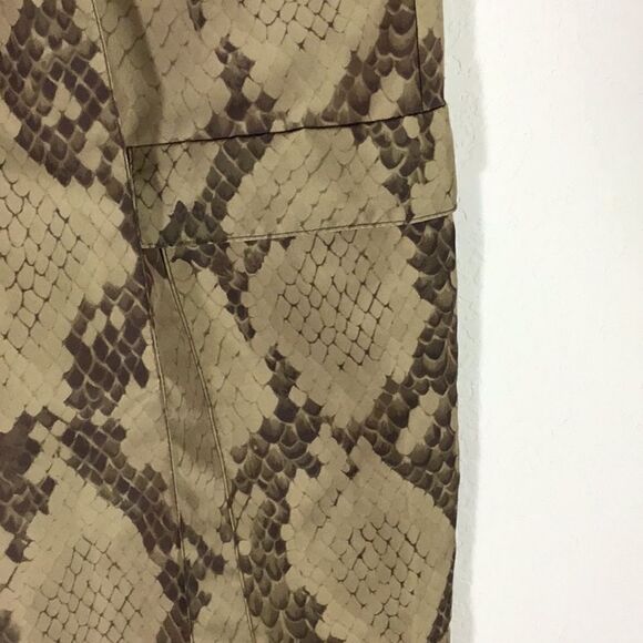 ASOS Pants Women’s Snakeskin Cargo Wide Leg Pockets High Rise Size 12 - Picture 3 of 14